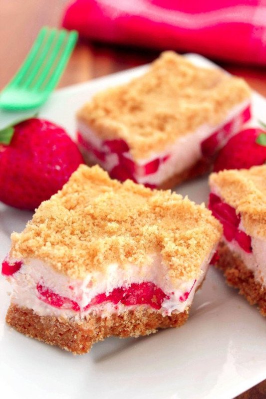 Photo of Frozen Strawberry Squares